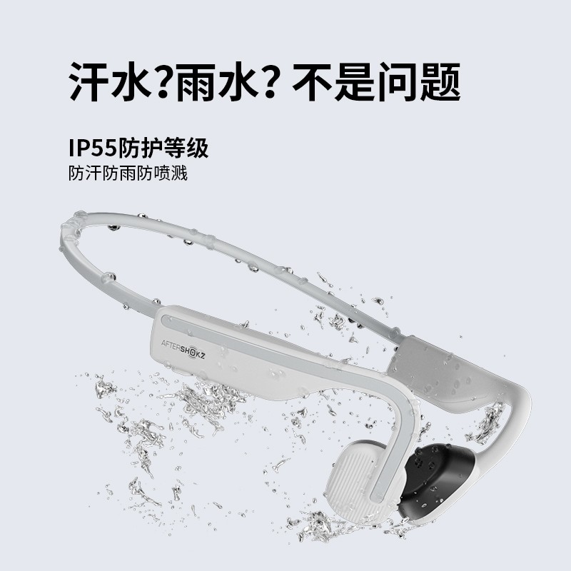 韶音 AfterShokz OpenMove AS660骨传导蓝牙耳机运动耳机无线耳骨传导耳机跑步 白色