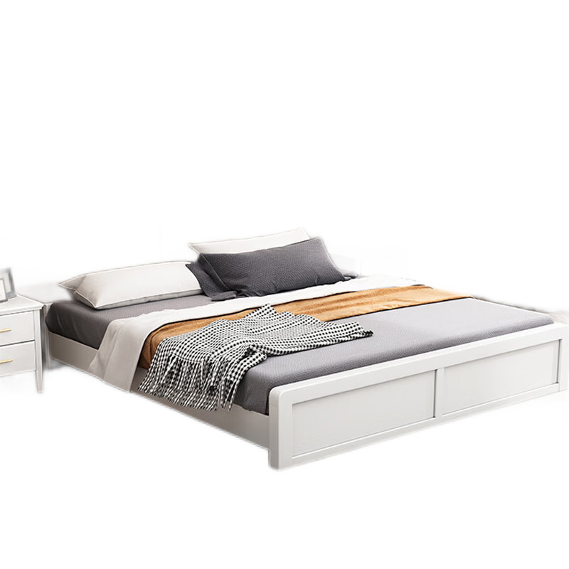 优卡吉 极简榻榻米无床头多款尺寸实木床清新日式床架北欧现代简约落地框架款床 SQ-TTM 单框架款床