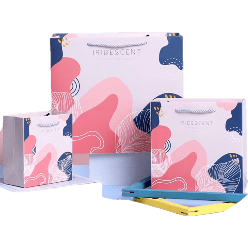 生日礼品袋礼物袋原创韩版ins风伴手礼手提袋女生送礼包装袋纸袋 米色 小号20*20*8cm【3个装】
