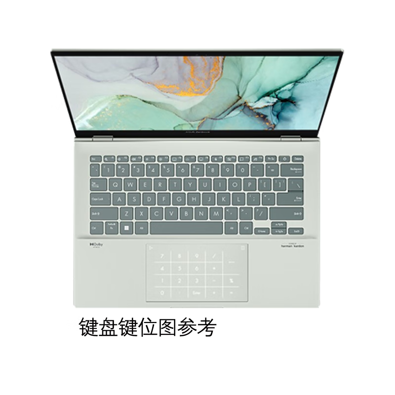 无尘谷 华硕灵耀14 Air 全新二代酷睿Ultra7键盘膜14英寸笔记本电脑包屏幕贴膜套装UX5406S 透明键盘膜
