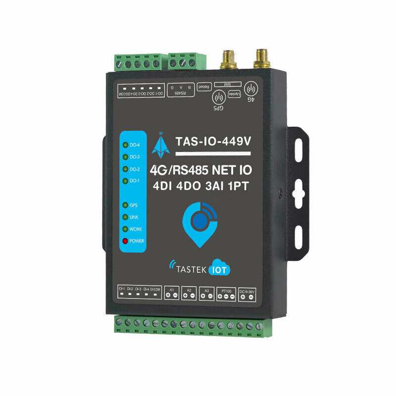 电压电流远程通讯io开关转485输入输出modbus数据 黑色 设备 2个天线