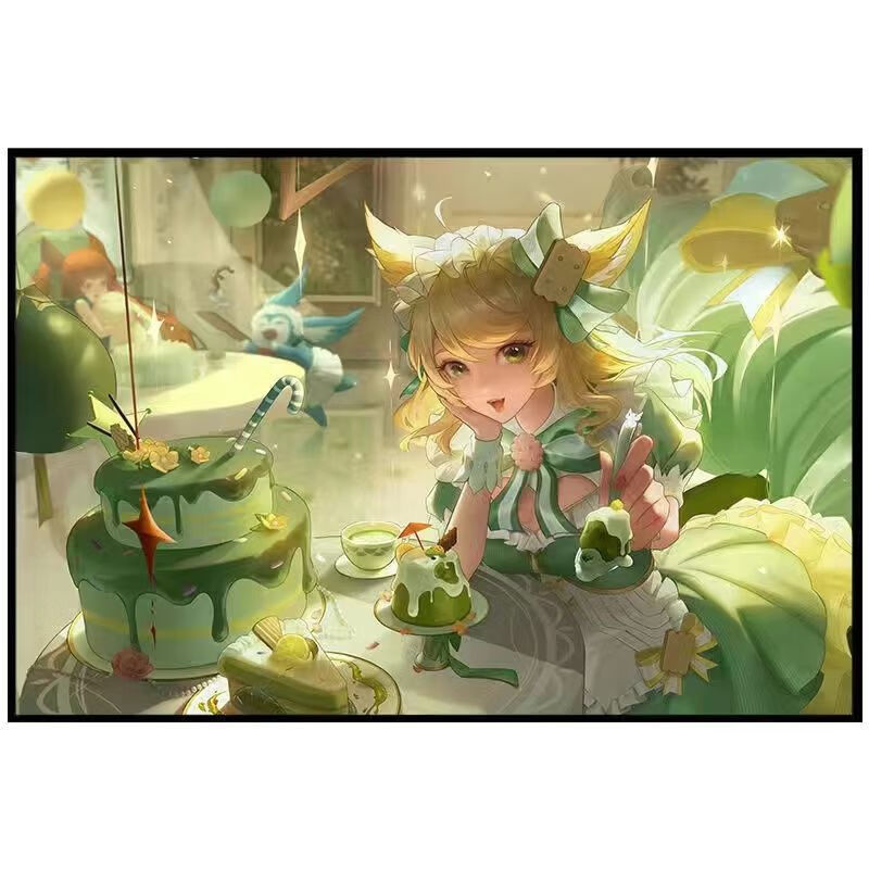 diy手工手绘水彩画数字油画王者荣耀女英雄填充减压 560268妲己抹茶