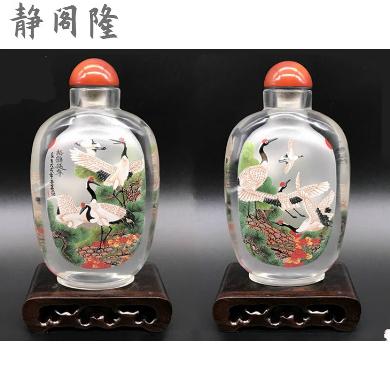 静阁隆 衡水特产内画鼻烟壶创意特色手工水晶工艺礼品摆件收藏外事