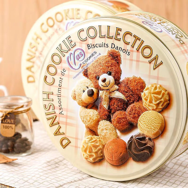 食芳溢新日期麦阿思珍妮小熊曲奇饼干马来西亚曲奇饼干进口奶香 小熊