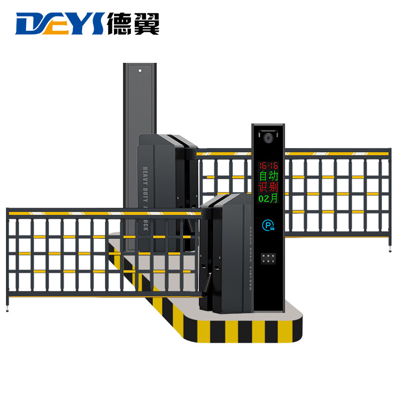 停车场无人值守移动收费车牌识别车辆道闸一体机空降闸双通道一进一出