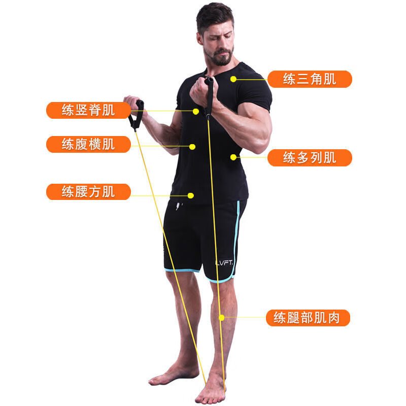 弹力带健身带瑜伽弹力带 拉力绳弹力绳阻力带多功能拉力器胸肌腹肌