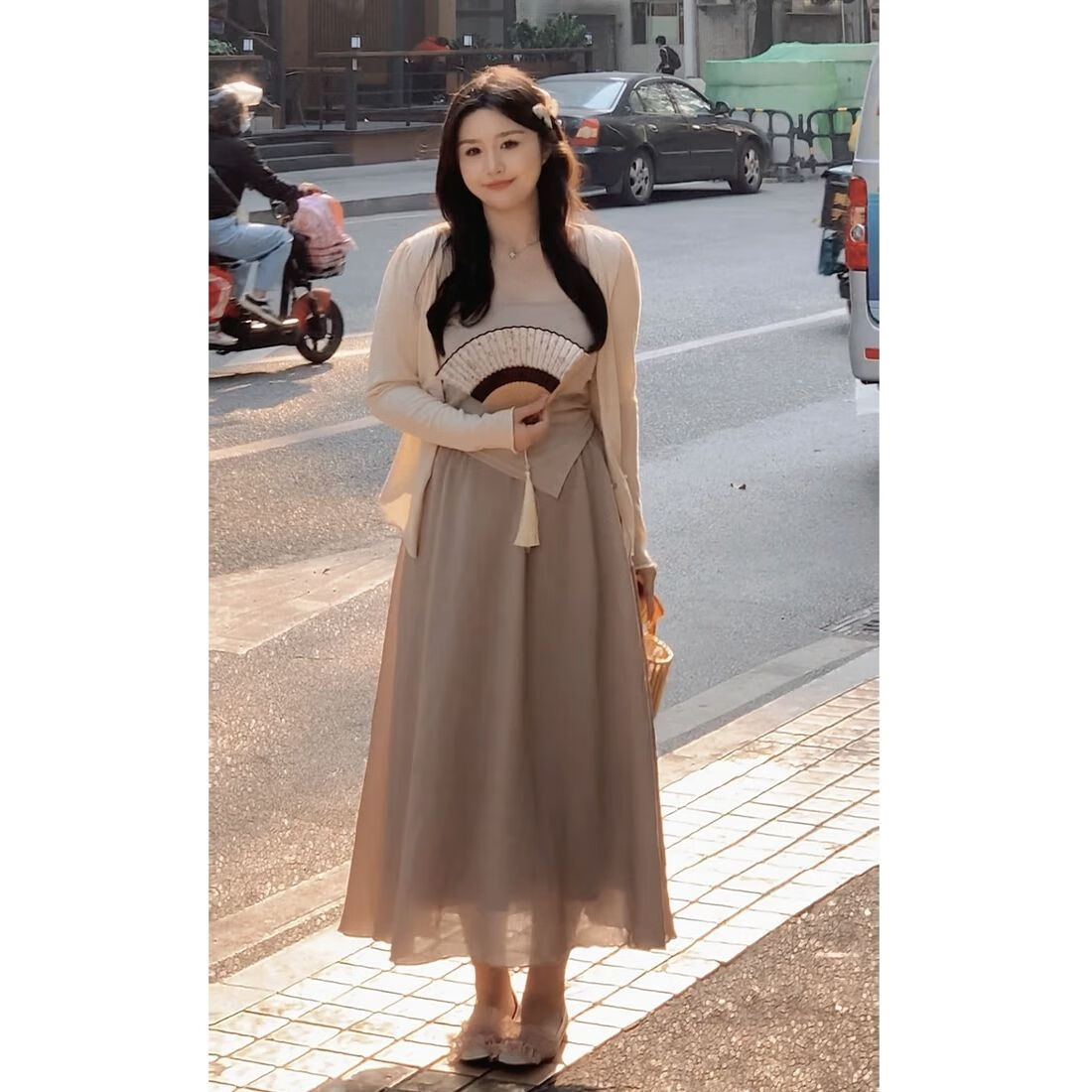 潮裘大码女装套装夏季胖妹妹遮肚子30岁小葵微胖定制江南烟雨设计感禅