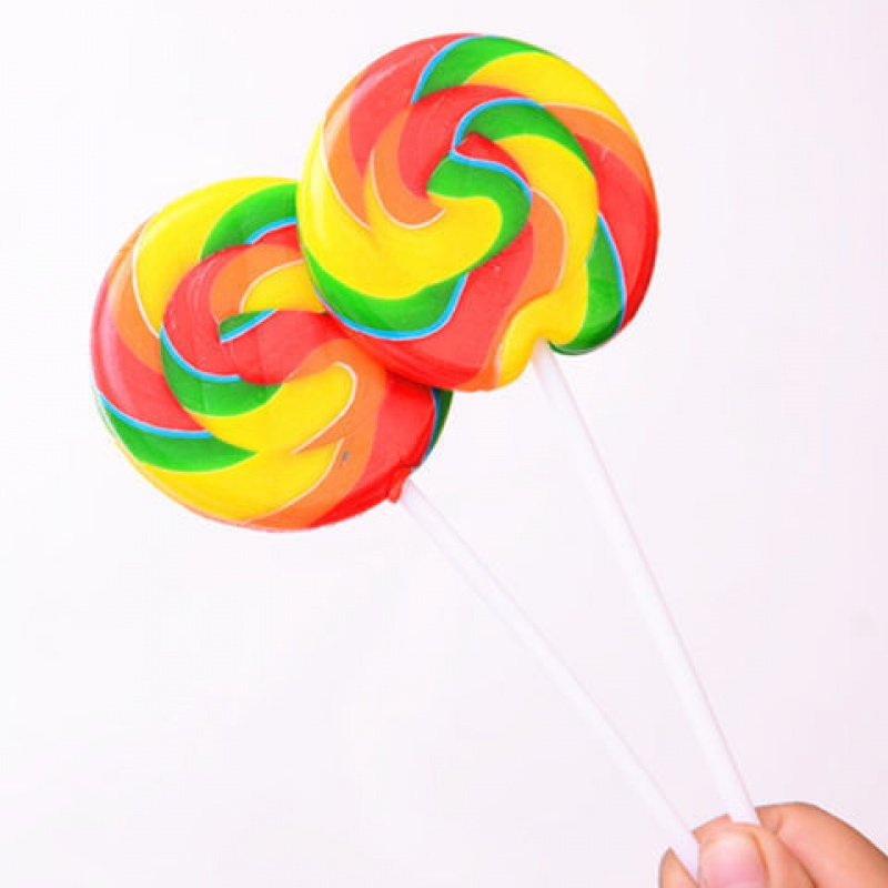 彩虹波板棒棒糖17克/支韩国网红高颜值创意可爱卡通儿童糖果批发 彩虹