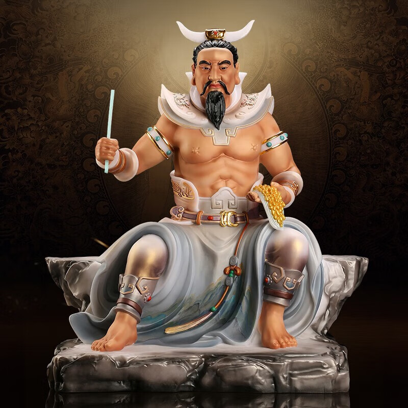 梵泽福 汉白玉佛像 神话人物 神像摆件 神农像 12寸