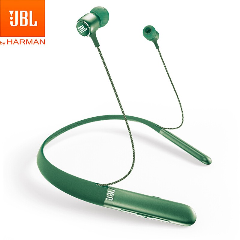 JBL LIVE 200BT 颈挂式无线蓝牙耳机 入耳式耳机+运动耳机 跑步磁吸式带麦 苹果安卓通用 晶石绿