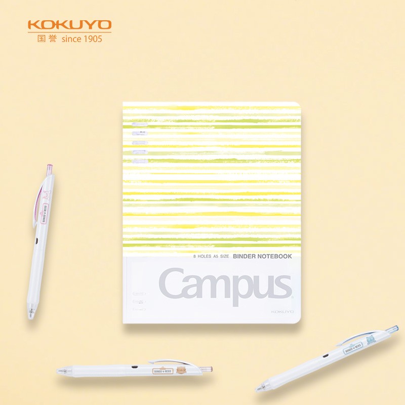 国誉(kokuyo)a5活页笔记本子水彩絮语campus紧凑型活页本内含40张横线