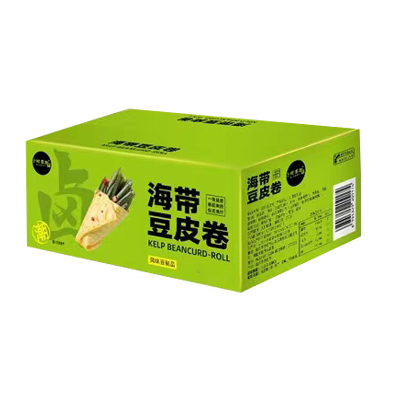 卜珂零點脆菇海帶豆皮卷雞肉卷辦公室休閑食品小包裝零食解饞小吃 海帶豆皮卷320g