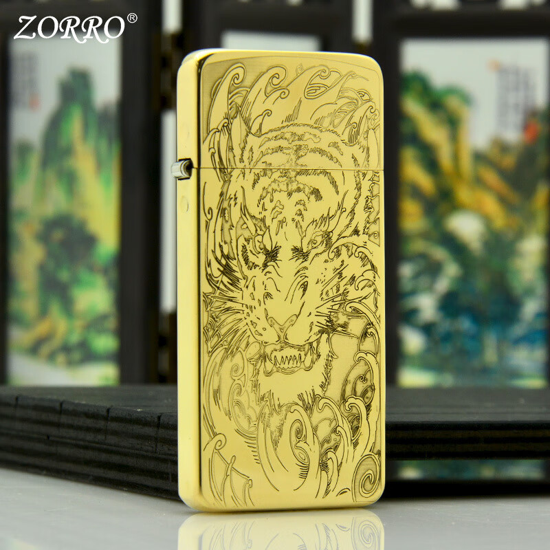 佐罗佐罗zorro佐罗黄铜zc5防风精雕虎头利爪霸气送礼收藏高端限量定制
