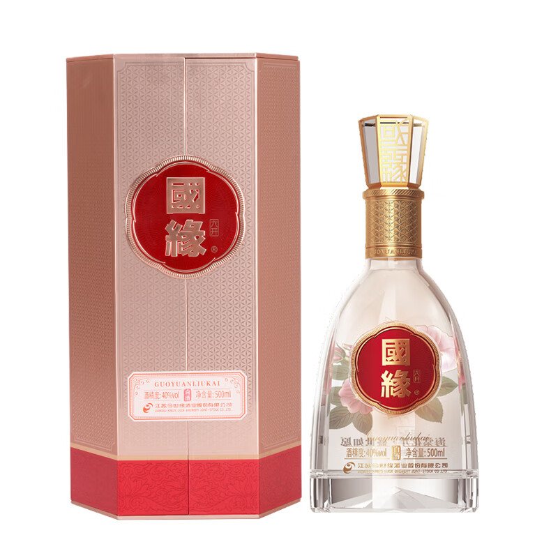 今世缘40度国缘六开 商务送礼宴会白酒 500ml单瓶装