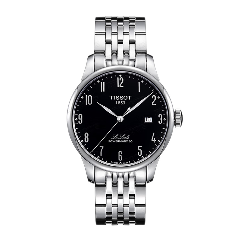 天梭(tissot)瑞士手表 经典力洛克系列 自动机械表 商务休闲男表 情人