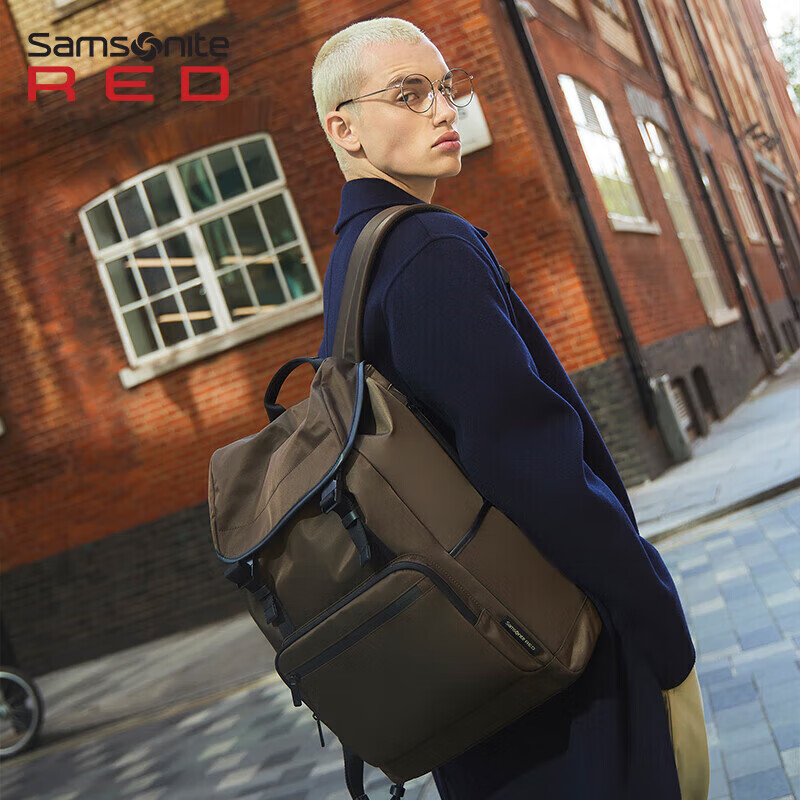 新秀丽（Samsonite）双肩包上新电脑包男士背包时尚大容量旅行包黑色17英寸QU4*09001