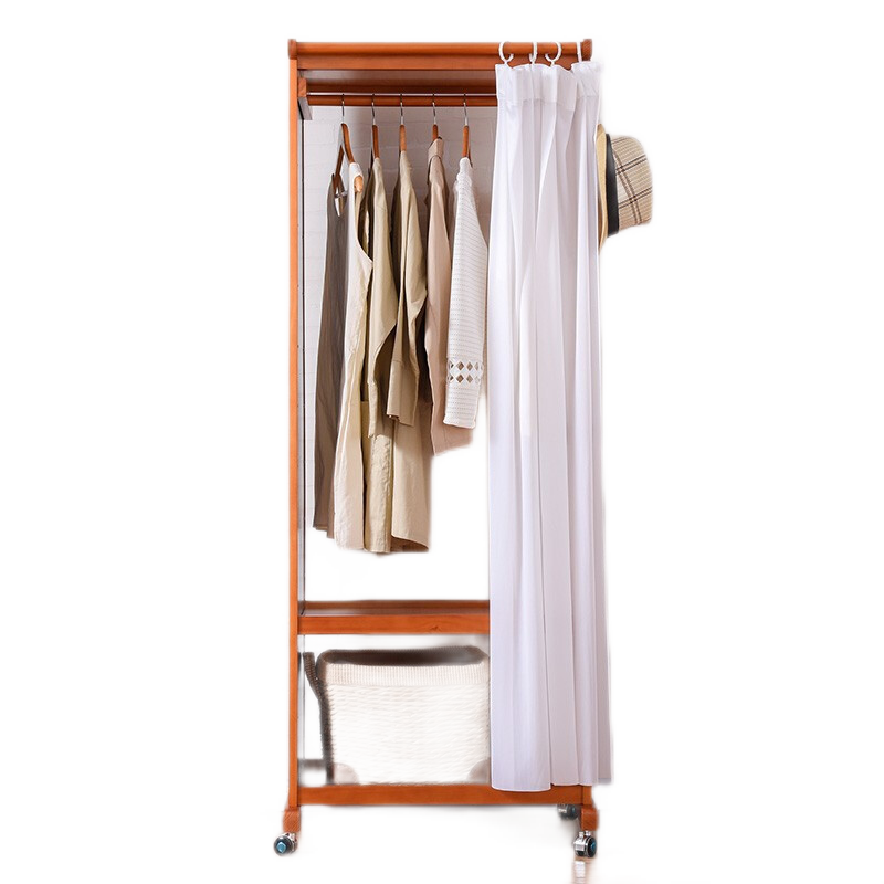 爱必居实木穿衣镜落地全身镜家用简约现代卧室镜子旋转收纳试衣镜 复古穿衣镜-白色 #16