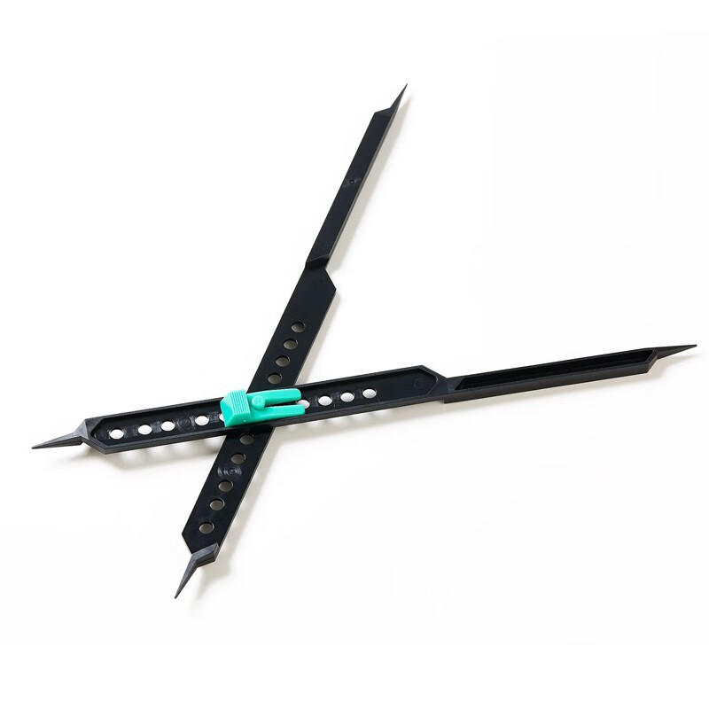 倾阑 圆规比例尺 建筑绘图分割设计可调节圆规尺 多功能绘图尺 黑色