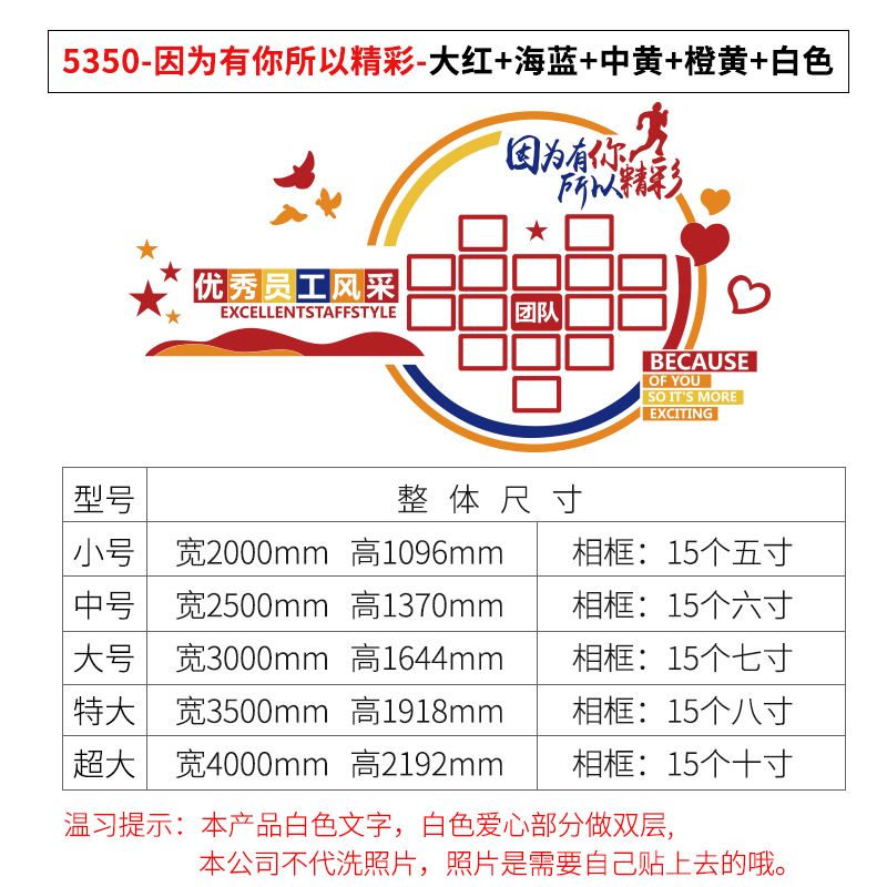唯利多嘉宴新款团队员工风采文化墙企业荣誉照片墙贴展示公司办公室