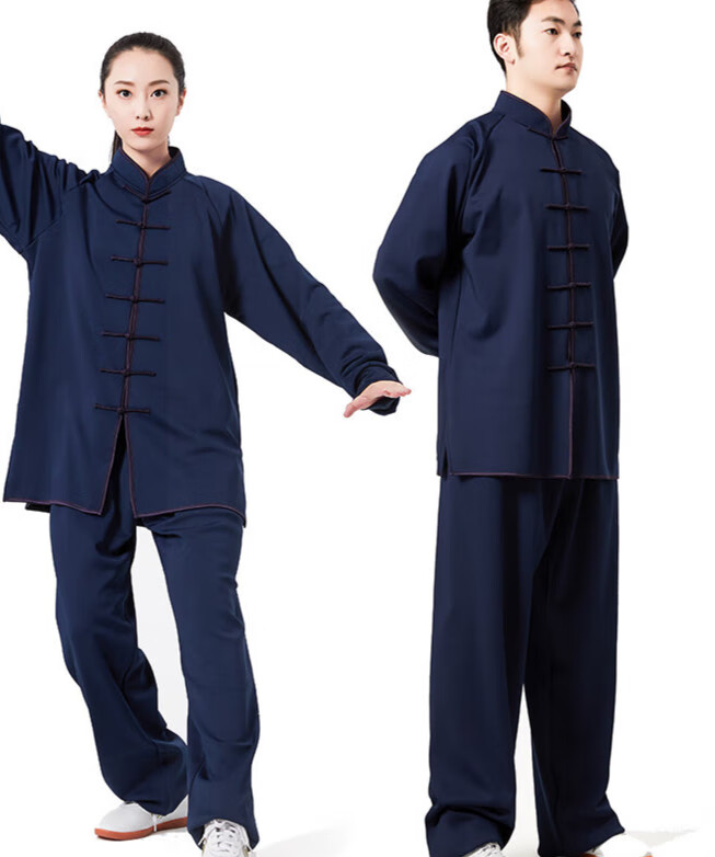 嘉辉狼 陈家沟太极服女秋冬季加厚牛奶丝复合绒太极拳服装男武术服