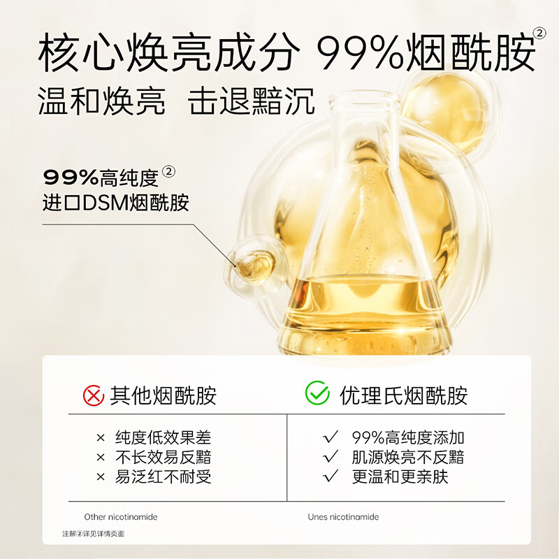 优理氏(UNES) 烟酰胺安瓶面膜深层补水保湿全脸提亮紧致润肤改善暗沉滋养舒缓 【40+2片】烟酰胺提亮面膜