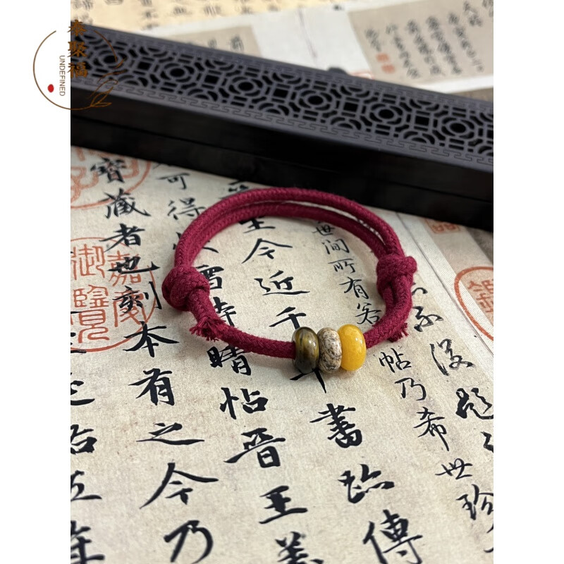 泰聚福万物生大头瓶手工编织平安扣红绳手绳手链藏式本命年龙年2024