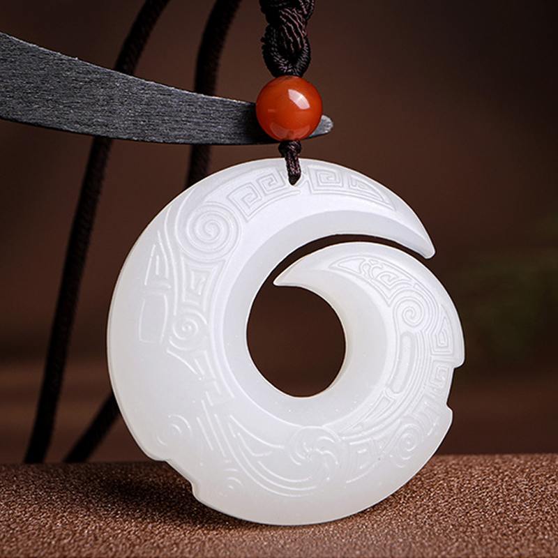 玉菲雅真玉貔貅平安扣吊墜男羊脂級玉墜女項鏈時來運轉(zhuǎn)扭轉(zhuǎn)乾坤輪回玉佩 時來運轉(zhuǎn)吊墜