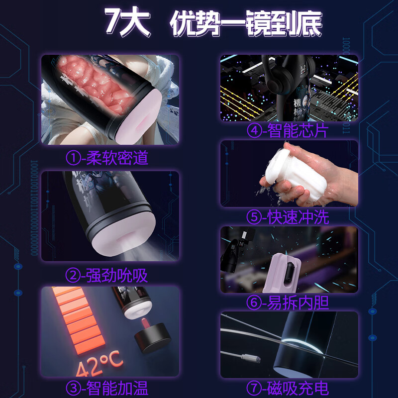 MRB B4战神吮吸杯飞机杯加温自慰器 智能飞机妚发音成人用品男用性飞机玩具成人男人发泄用品加热 B5黑洞吸吮飞机杯【智能加热、8国发音、一键爆发】