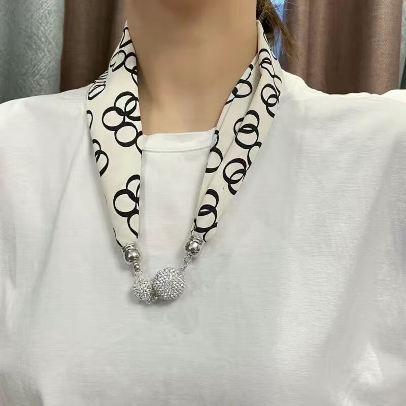 bifity新品【多功能三种系法】项链丝巾小围巾磁扣小丝巾丝带春夏2022