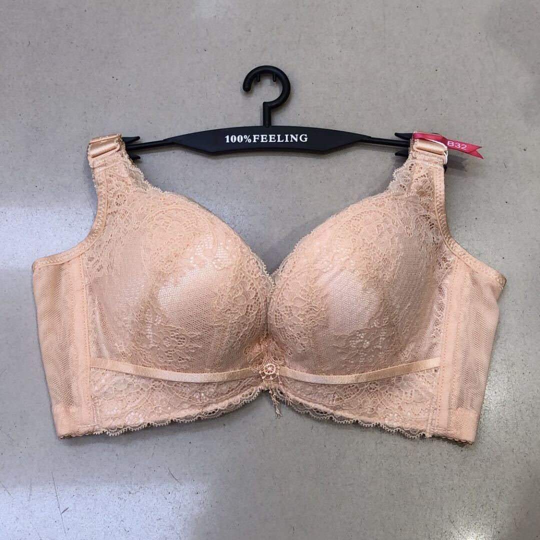 金薇林夕商场感觉内衣软钢圈b杯中厚聚拢上托调整文胸1415 杏色 70b