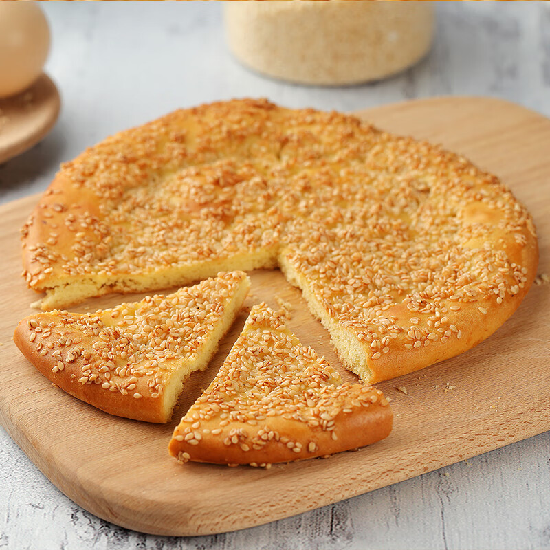 虎钢馋新疆馕饼芝麻牛奶烤囊油酥馕传统手工新疆特产小吃8个早餐 芝麻