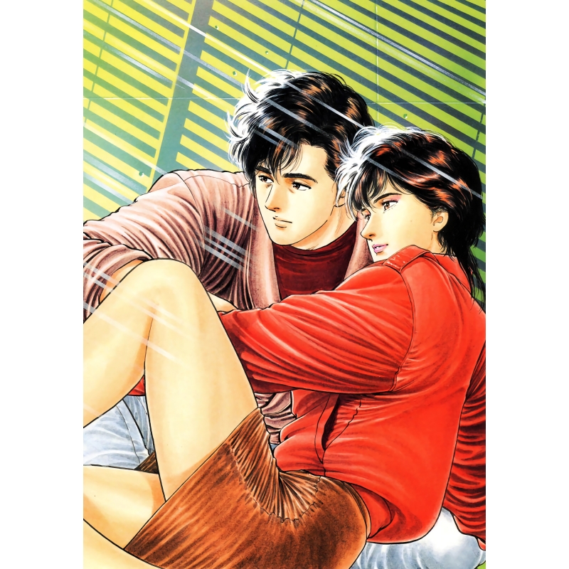 狼天影城市猎人海报墙贴画动漫天使心侠探寒羽良北条司墙上床头贴纸