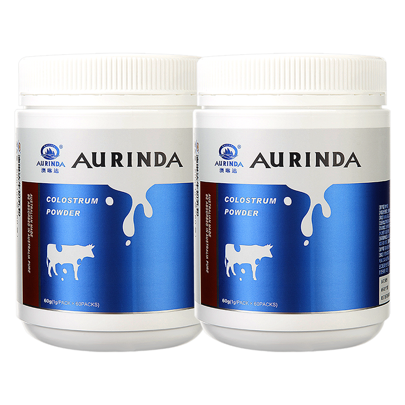 澳琳達澳洲進(jìn)口純牛初乳粉含免疫球蛋白乳鐵蛋白質(zhì)兒童老人奶粉非新西蘭 牛初乳粉2罐送1瓶牛初乳片