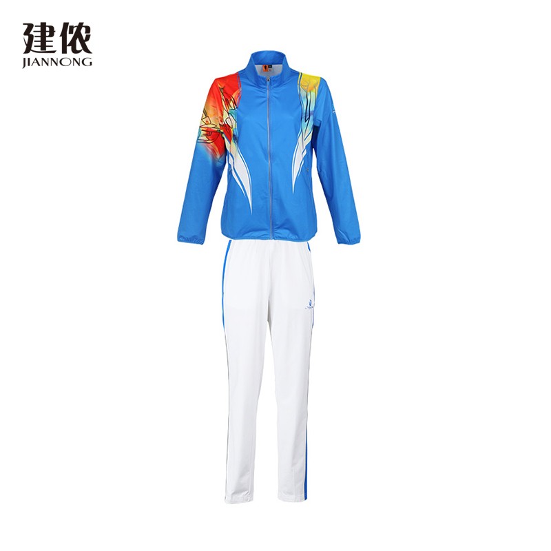 建侬春夏季男女士运动服透气宽松舒适休闲运动套装 团购定制f5198 彩