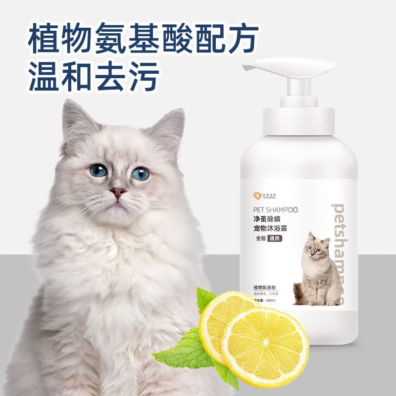 天望猫咪专用沐浴液洗澡洁浴液香波洗澡幼猫沐浴乳宠物用品抑菌除螨 加菲猫/金吉拉专用沐浴露 科学配方安全无刺激