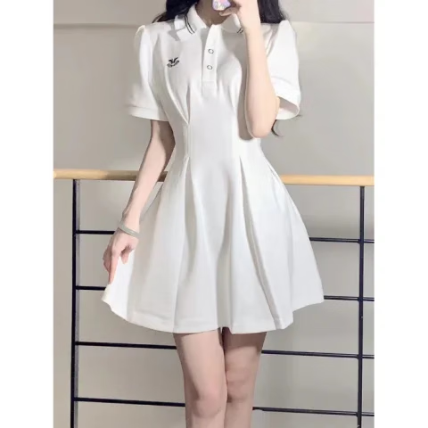 栩欧冬款连衣裙女装2024新款小个子收腰显瘦仙女小个子纯欲绝美学院风 【白色：商超品质/H099】 XXS  【Pian 远地区b