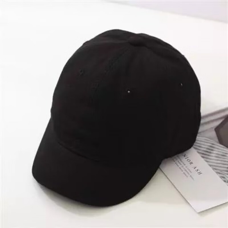 【直发】短帽檐棒球帽子男女遮阳帽情侣软顶帽小沿棒球帽马术帽鸭 短檐软顶 黄色 可调节(56-62cm)