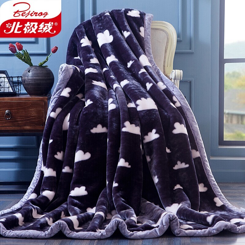 北极绒毛毯拉舍尔毯子四季通用双层盖毯午睡空调毯能机洗吗？