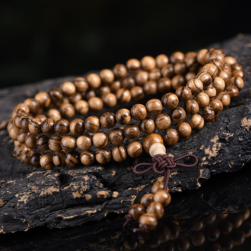 越南沉香手串沉香木2.0男女小沉香108文玩佛珠纹路清晰佛珠 珠径0.