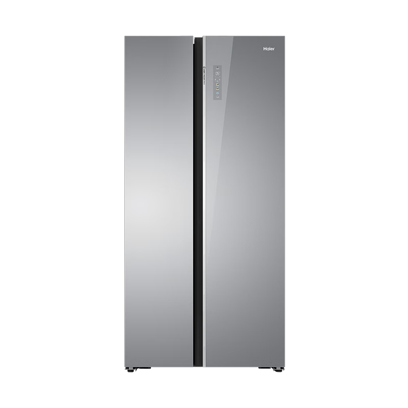 海爾（Haier）冰箱550L對開門大冷凍彩晶玻璃零嵌入式黑金凈化風(fēng)冷一級雙變頻節(jié)能家電國家補(bǔ)貼BCD-550WLHSS49AS