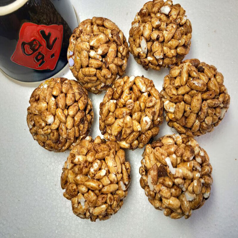 宜享健康传统老式爆米花大米花球米花团呼啦球爆米花球红糖味怀旧零食