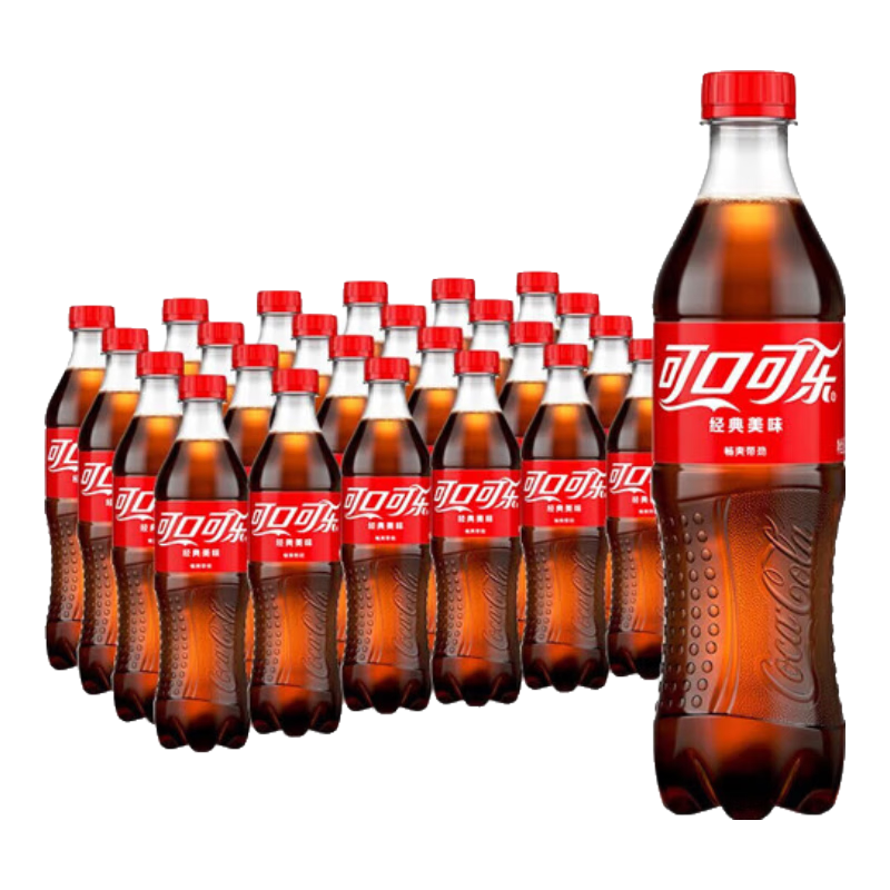 可口可樂(lè)（Coca-Cola）Coca-Cola 碳酸飲料 500ml*24瓶 新老包裝隨機(jī)發(fā)貨