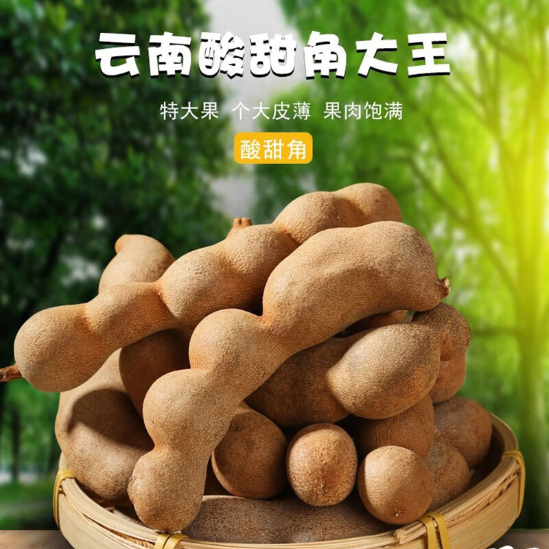 黔山冠云南特产酸角新鲜甜角孕妇酸零食西双版纳甜酸角酸甜角罗望子酸