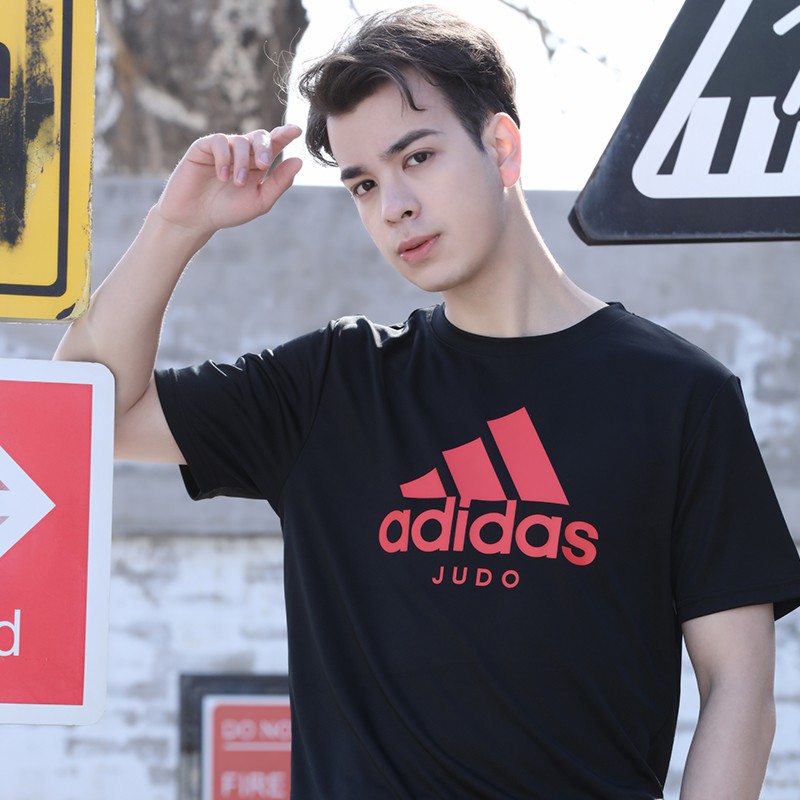 阿迪达斯(adidas)t恤男短袖印花时尚圆领半袖舒适吸汗经典图案衫 judo