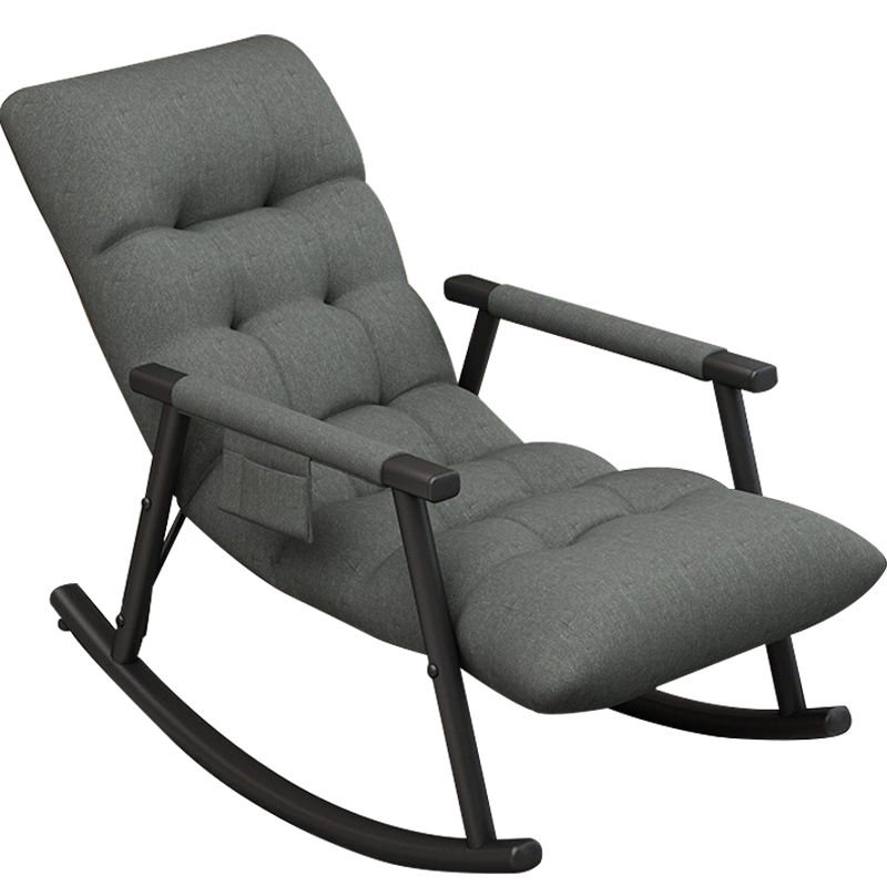 初学者 摇椅藤椅成人午睡躺椅客厅沙发椅阳台懒人椅逍遥椅子户外凳子老人休闲摇摇椅 沙发摇椅-灰色