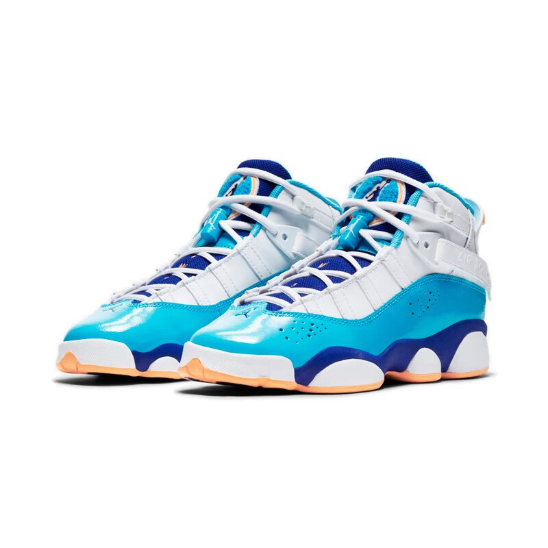 耐克(nike)air jordan 6 rings aj 6冠王 白蓝运动鞋 篮球鞋 女鞋