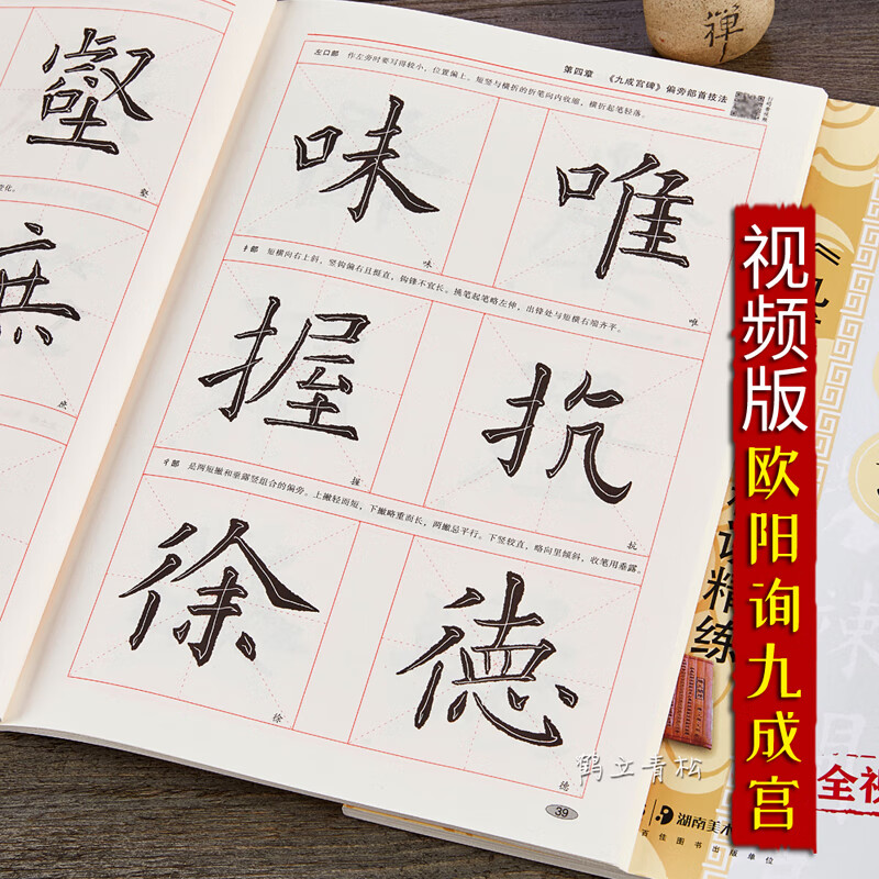 欧体欧阳询九成宫碑精讲精练毛笔书法等级考试培训教材升级版 视频