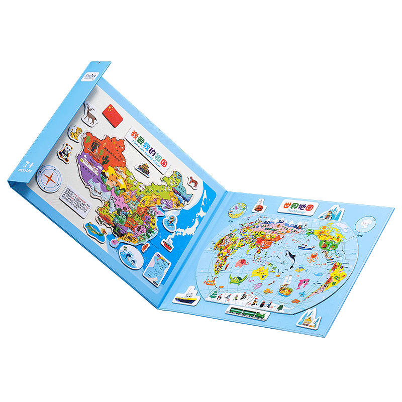 多吉（Dorjee）书夹式磁性中国世界地图拼图，一款经典益智木质儿童早教玩具|怎么看京东拼图商品的历史价格