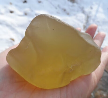 江浸月 金丝玉原石 新疆金丝玉戈壁玉乌尔禾宝石光黄玉精品原石籽料 1