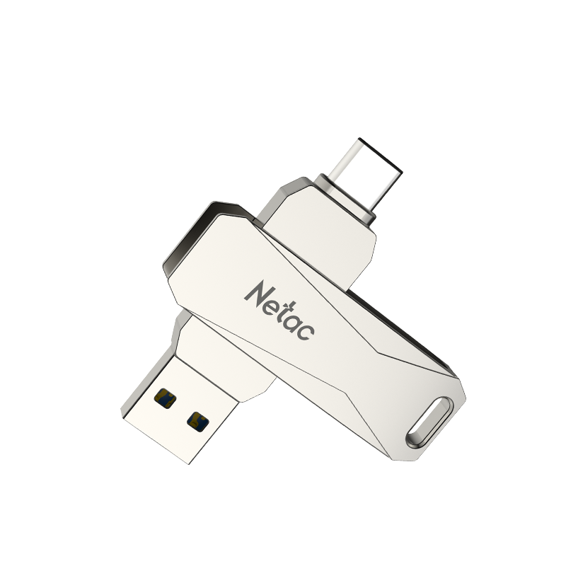 Netac 朗科 U782C USB 3.0 U盘 银色 128GB Type-C/USB双口